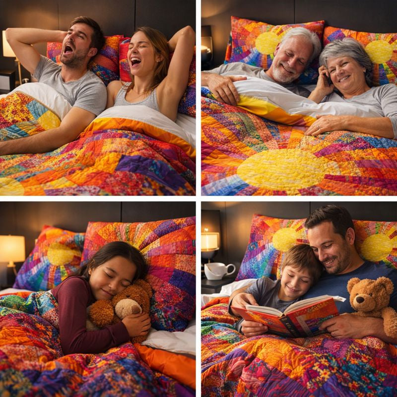 Cubrecama Arte Melia™ — Sunrise Flower