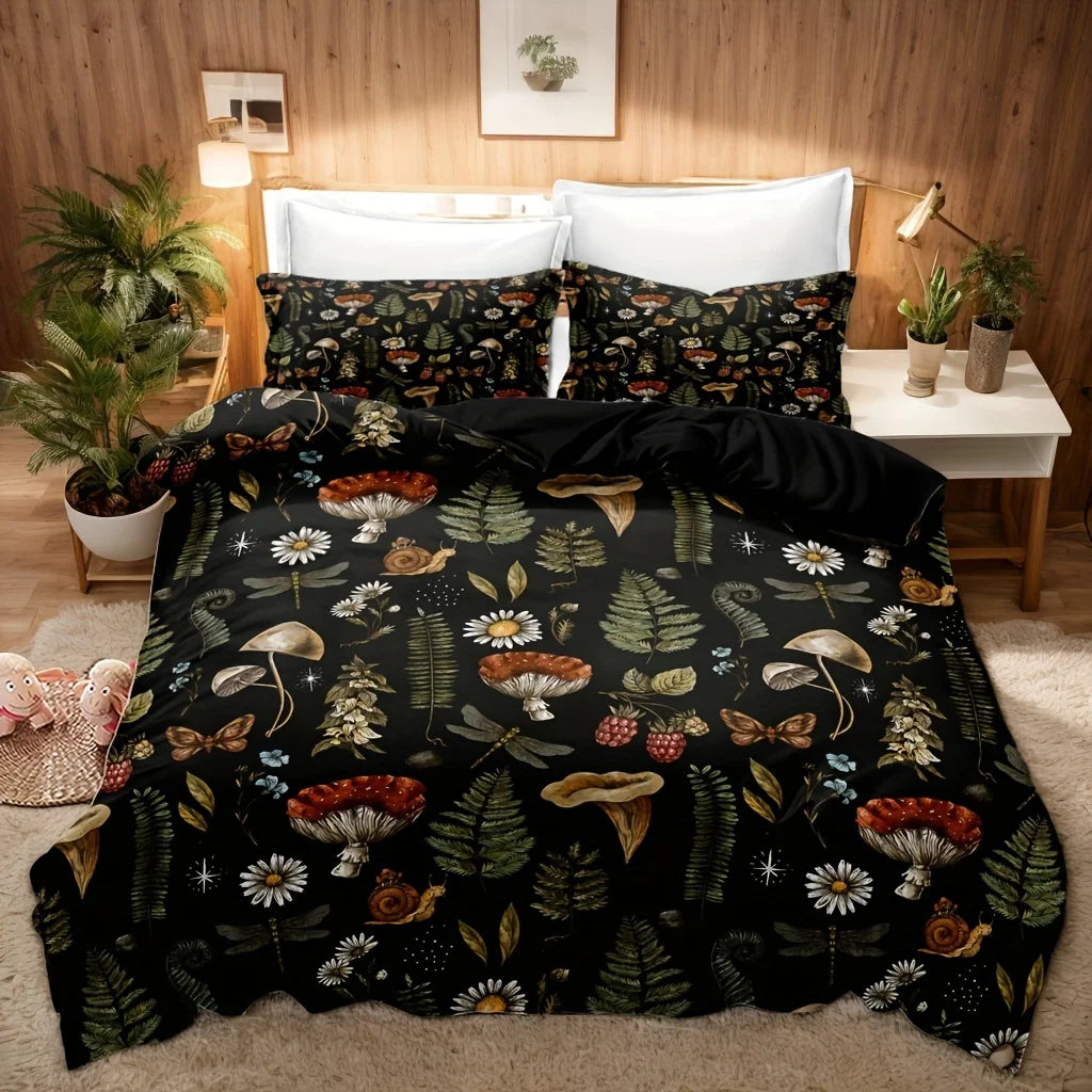 Cubrecama Arte Melia™ — Forest Mushroom